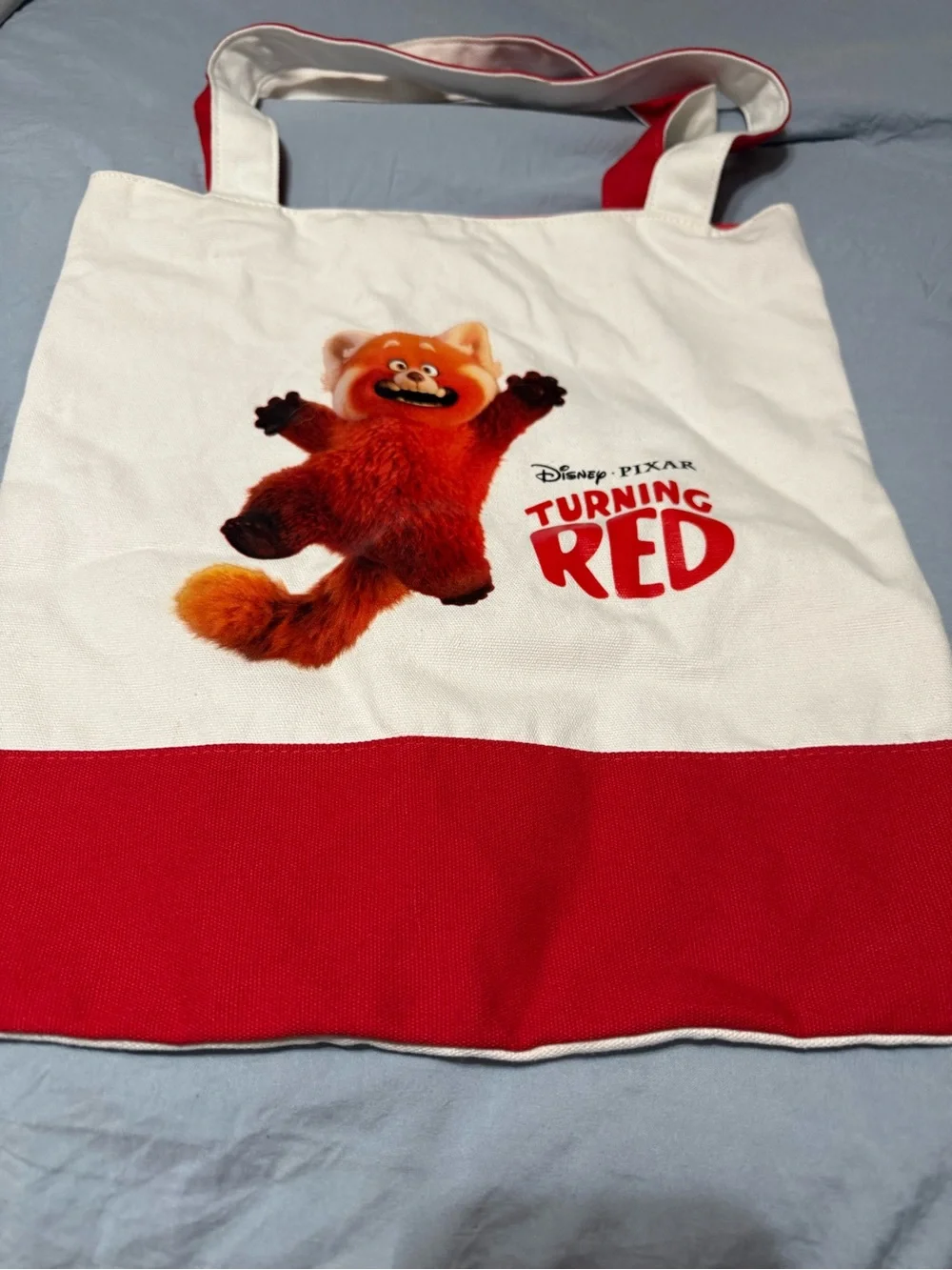 Disney Turning Red Kids Tote Bag - White & Red